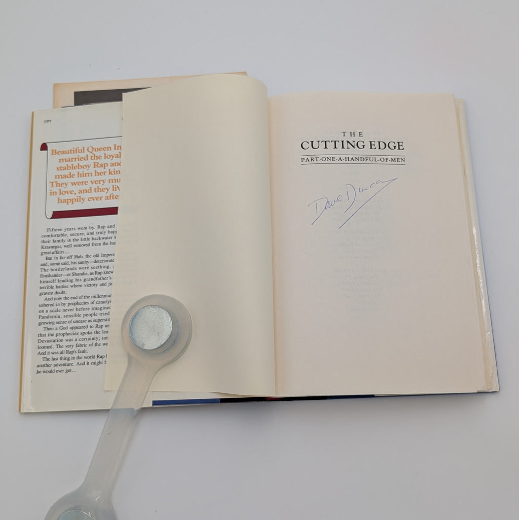 The Cutting Edge — Dave Duncan — 1992 First Edition — Signed — in Brodart + Publisher Postcard